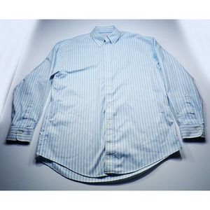 Mens Brooks Brothers Madison Supima Pima Cotton Button L Large Lg Shirt Long